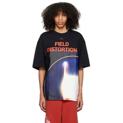 Black Field Distortion T Shirt 231891M213025