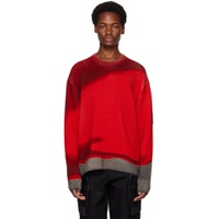 Red Gradient Sweater 232891M201002