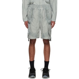 Gray Garment Dyed Shorts 231891M193003