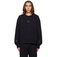 Black Embroidered Sweatshirt 222891M204004