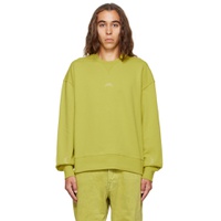 Yellow Embroidered Sweatshirt 222891M204005