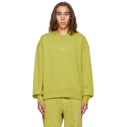 Yellow Embroidered Sweatshirt 222891M204005