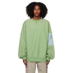 Green Geoflow Sweatshirt 231285M204001