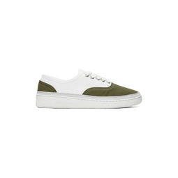 White   Khaki Plain Simple Sneakers 241252M237002