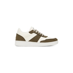 Off White   Khaki Plain Sneakers 241252M237013