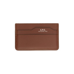 Brown Dossier Card Holder 241252M163007