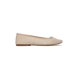 Beige Leah Ballerina Flats 241252F118002