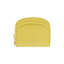 Yellow Demi Lune Mini Compact Coin Pouch 241252F038005