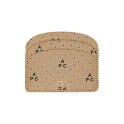 Beige Demi Lune Card Holder 241252F037010