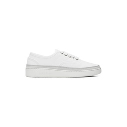 White Plain Simple Sneakers 241252F128001