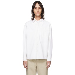 White Basile Brodee Poitrine Denim Shirt 241252M192007