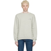 Gray Cotton Sweatshirt 222252M213113