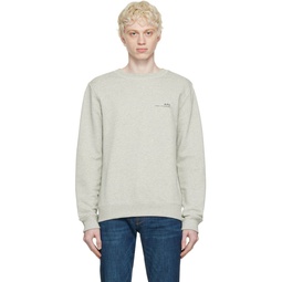 Gray Cotton Sweatshirt 222252M213113