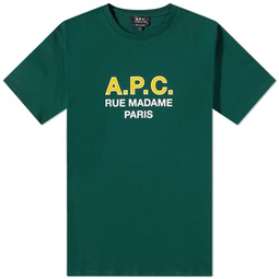A.P.C. Madame Logo Tee Dark Green
