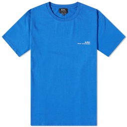 A.P.C. Item Logo T-Shirt Royal Blue