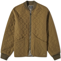 A.P.C. Arcade Quilted Bomber Jacket Military Khaki