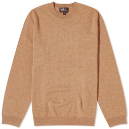 A.P.C. Philo Logo Knitted Jumper Heathered Beige