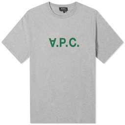 A.P.C. Heavyweight VPC Logo T-Shirt Heathered Light Grey