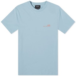 A.P.C. Item Logo T-Shirt Grey Blue