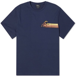 A.P.C. Isaac Logo T-Shirt Dark Navy