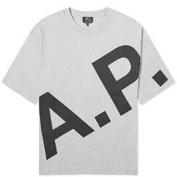 A.P.C. Cory All Over Logo T-Shirt Heather Grey