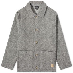 A.P.C. Thias Wool Chore Jacket Heathered Light Grey
