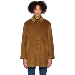Brown Cotton Coat 222252M176009