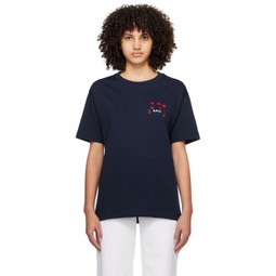 Navy Hearts T-Shirt 241252F110033