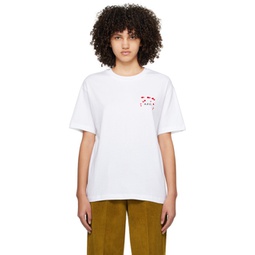 White Hearts T-Shirt 241252F110034