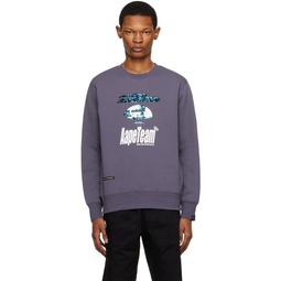Purple Moonface Sweatshirt 231547M204017