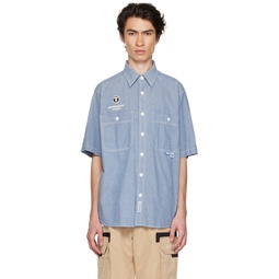 Blue Button Shirt 232547M192004