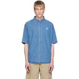 Blue Patch Denim Shirt 241547M192017