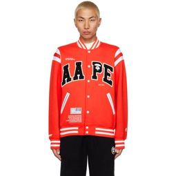 Red Patch Bomber Jacket 231547M175000
