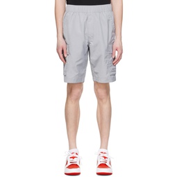 Gray Drawstring Shorts 241547M193009