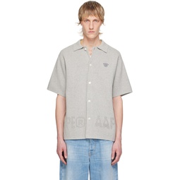 Gray Button Shirt 241547M192016