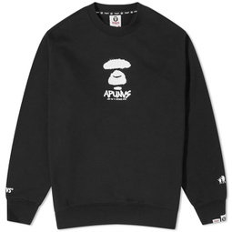 AAPE Graffiti Face Crew Sweat Black