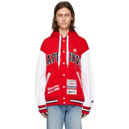 Red Patch Bomber Jacket 241547M175008