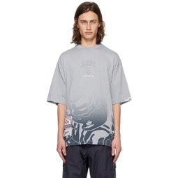 Gray Embossed T-Shirt 241547M213022