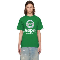 Green Moonface Camo T-Shirt 241547M213038
