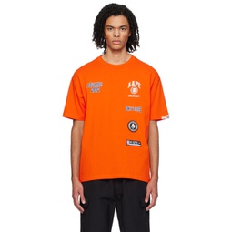 Orange Printed T-Shirt 241547M213065