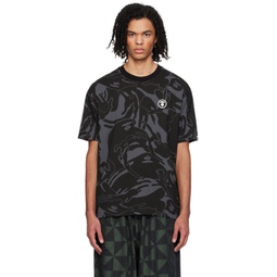 Black Camouflage T-Shirt 241547M213087