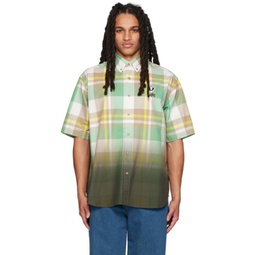 Green Plaid Shirt 231547M192032