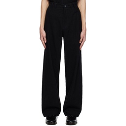 Black Wide Trousers 232966M191001