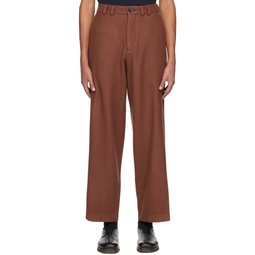 Brown Wide Trousers 231966M191005