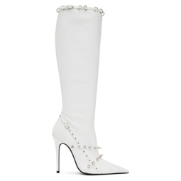 White Spike Boots 231526F115001