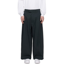 Green Pleated Trousers 231368M191013