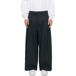 Green Pleated Trousers 231368M191013