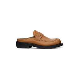 Brown Curve MU03 Slip On Loafers 241039M231002