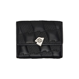 Black Quilted Wallet 241039M164006