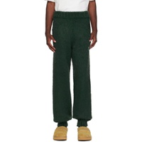 Green Embroidered Sweatpants 232039M190007